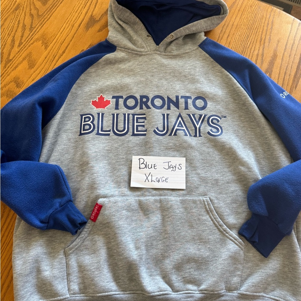 Toronto Blue Jays Gray and Blue Hoodie